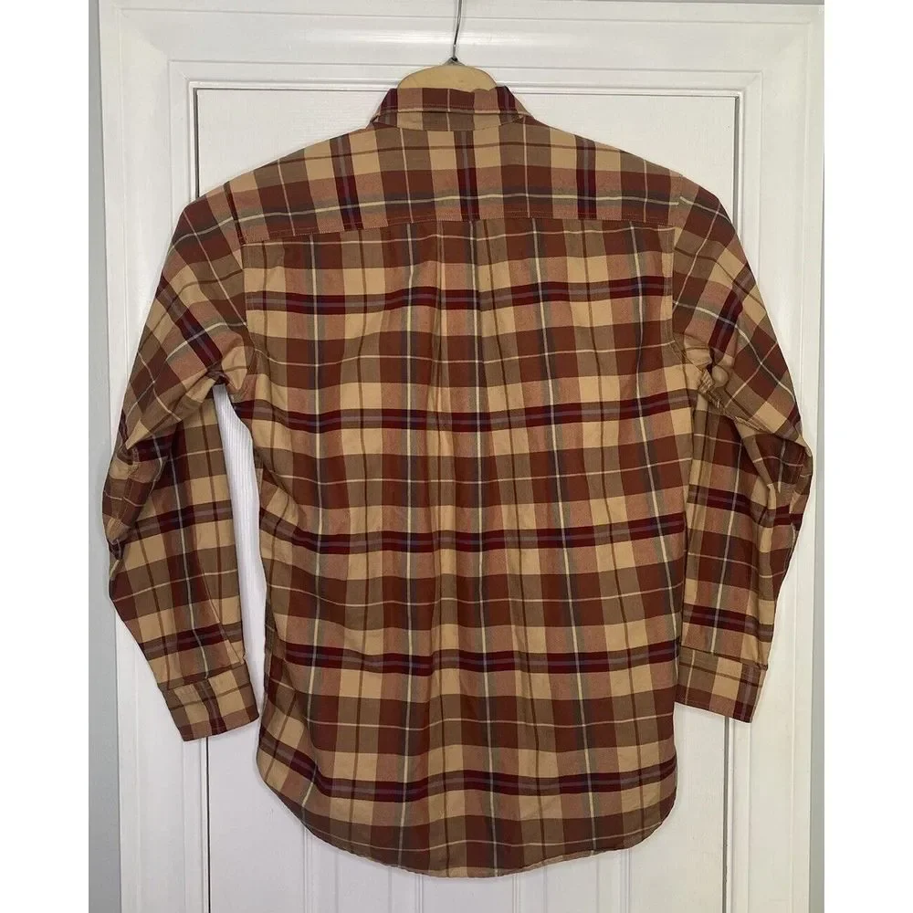 J Crew Oarsman Mens Long Sleeve Button Front Shirt‎ Red Plaid Medium